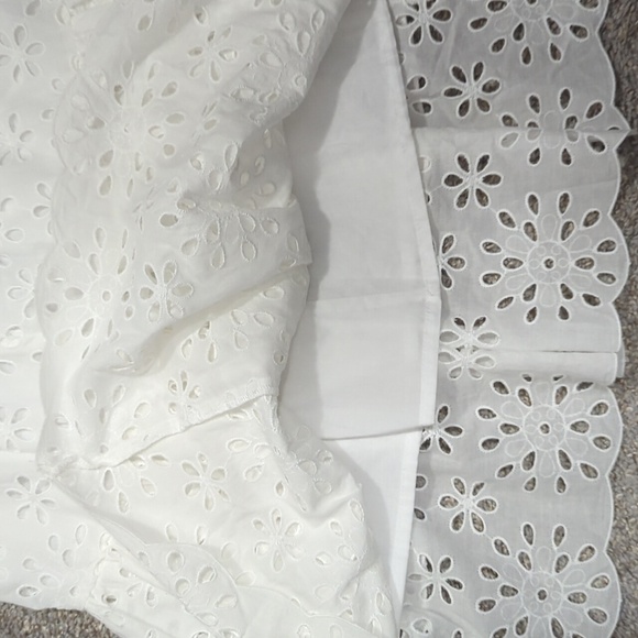 NWT Zara White Eyelet A-Line Skirt - Picture 6 of 6